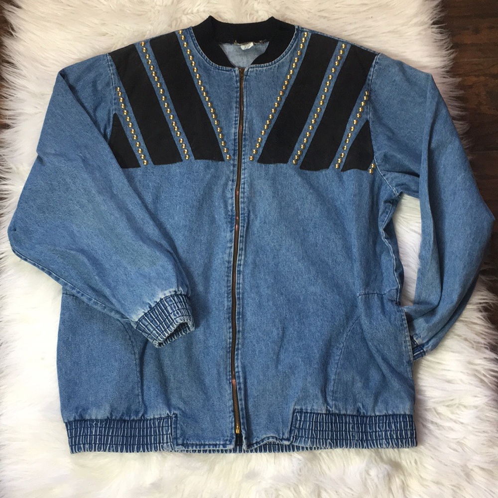 Vintage | Denim Studded Jacket